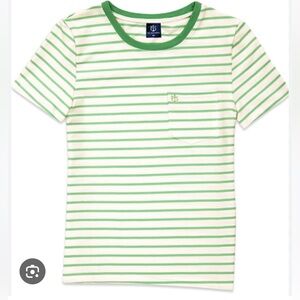 Kiel James Patrick Harbor Striped Tee Green White Size Small